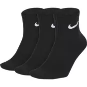 Nike Everyday Lightweight Ankle Traning nogavice, 3 Pair, črna/bela