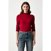 Tommy Hilfiger Pulover WW0WW51383 Rdeča Regular Fit