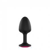 Dorcel Geisha Plug Ruby L - ružicasti analni dildo s rubinima (crni)