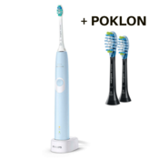 PHILIPS Sonicna elektricna cetkica za zube Sonicare Protective Clean 4300 HX6803/04 svetloplava + POKLON Rezervne glave 2/1