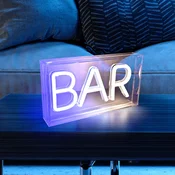 JUST LIGHT. GmbH Namizna svetilka LED Neon Bar, USB - Dnevna soba/jedilnica - Sodobni - bela, prozorna - Plastika