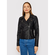 NOISY MAY Jakna od imitacije kože Rebel 27000741 Crna Slim Fit