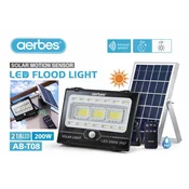 Aerbes Solarni LED reflektor s senzorjem gibanja in daljinskim upravljalnikom – 200 W
