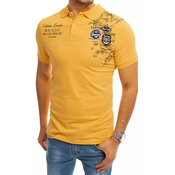 Yellow polo shirt with Dstreet print