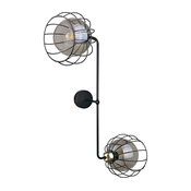 Zidna svetiljka SOLO BLACK 2xE27/60W/230V crna/zlatna