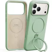 Premium ovitek Torras QPRO Silicone za iPhone 17 Pro - matcha green
