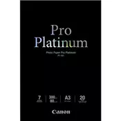 CANON papir PRO PLATINUM PHO PT101 - A3 - 20L