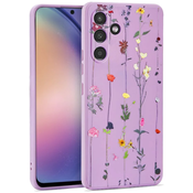 Tech-Protect Mood ovitek za Samsung A54 5G, Vijoličen, cvetlice