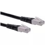 ROLINE Roline 21.15.1355 RJ45 omrežni kabel\, Patch kabel CAT 6 S/FTP 3.00 m črna  1 kos, (20420089)