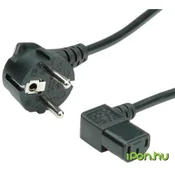 VALUE Napajalni kabel VALUE\, kotna vtičnica IEC\, črna\, 1\,8 m Value 19.99.1118 tok priklučni konektor  črna 1.80 m, (20414966)