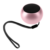 AVIZAR Mini aluminijast brezžicni zvocnik, 3W kakovosten zvok, ultrakompakten z zapestnim pašckom - roza, (20731576)