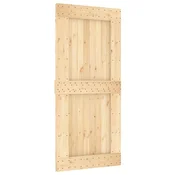 Vidaxl Drsna vrata NARVIK Naravna in črna 95 x 210 cm (213,5 cm)