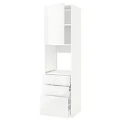 METOD / MAXIMERA Vis.el.pecn. s vratima/3 fioke, bela/Ringhult bela, 60x60x220 cm