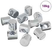 Vidaxl Vijaki v obliki sodčka 4500 szt. srebrna M6 x 12 mm Kovina