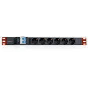 * Stojalo 19 inch 1U power st rip 250V/16A, 6xSCHUCKO