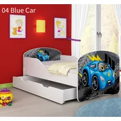 Djecji krevet ACMA s motivom + ladica 180x80 cm 04 Blue Car