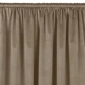 Curtain VILA color beige style classic 5 cm pole pocket velvet 400x225 HOMEDE