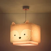 Dalber otroška viseča svetilka LITTLE FOX, z enim žarilnim telesom - otroška soba - bela, roza - Plastika