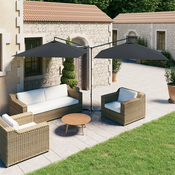 Dvostruki vrtni suncobran s celicnim stupom 600x300 cm antracit