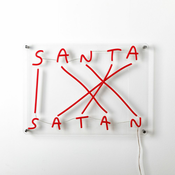LED stenska dekoracija SANTA-SATAN, 52 cm, Seletti