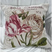 Casa Padrino luxury decorative pillow roses cream/multicolored 45 x 45 cm - Printed cushion with fine tapestry fabric - Luxury decorative accessories