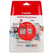 KOMPLET CANON CLI-581 CYAN XL, MAGENTA XL, RUMENA XL, ČRNA XL IN FOTO PAPIR PP-201 ZA TR7550 (2052C004AA) (137058)