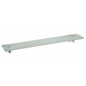 Steklena polica OMEGA, 600 x 130 mm - Kromasta - 600.00 - 144 - Steklo - Vijaki - Okrogla - Bemeta - OMEGA - 600x65x130 mm - Polica
