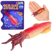 slomart LEAN TOYS GUMIJASTA LIGNJA - Realistična Figurica Morskega Bitja, 14 cm