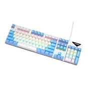 INF Žična mehanska tipkovnica mavrična osvetlitev modro stikalo 104 tipke White + Blue, (5000128719)