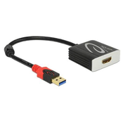 adapter DELOCK, USB 3.0-A (M) na HDMI (Ž), črn, 27,5cm