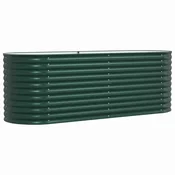 Vidaxl Dvignjena gredica Zelena 240 x 80 x 81 cm Jeklo