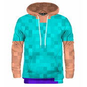 Mr. GUGU & Miss GO Unisexs Pixel Steve Hoodie H-K2356