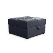 Temno siv tabure ZENOVA z odlagalnim prostorom 65x65 cm