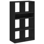 Vidaxl Knjižna omara črna 66x31x112 cm inženirski les
