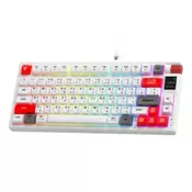 Fantech Mehanicka gaming tastatura MK917 RGB Atom PRO79, Bežicna, Plavi switch, Bela