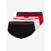 Set of three mens briefs in black, red and white HUGO