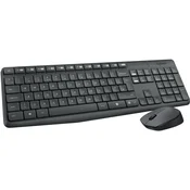 Logitech MK235 Bežicna tastatura i miš, Crni