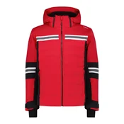 CMP MAN JACKET ZIP HOOD, moška smučarska jakna, rdeča 35W0057