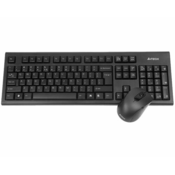 A4 TECH 7100N Wireless USB US tastatura + Wireless crni miš