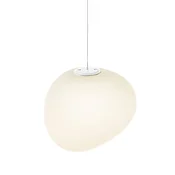 Foscarini Gregg MIDI viseča svetilka, iz stekla, bela - Dnevna soba/jedilnica - Dizajn - bela satenirana - Steklo