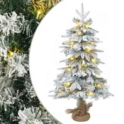 Vidaxl Mini zasneženo božično drevo 60 cm 25 LED Toplo bela PVC in PE