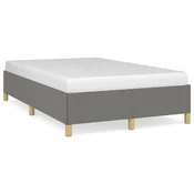 shumee vidaXL Posteljni okvir brez vzmetnice temno siv 120x190 cm blago