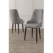 Hanah Home Set stolica Trex, 46x95x42 cm, 6 komada, Sivo-braon