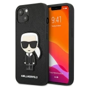 KARL LAGERFELD Maska za telefonHc Saffiano Ikonik Patch za iPhone 13 6.1, Crna