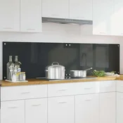 vidaXL Zaščita za kuhinjo 2 pcs Temno siva 100 x 50 cm kaljeno steklo