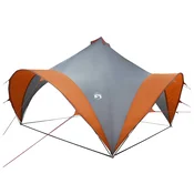 vidaXL vidaXL Zabavni šotor s streho Siva in oranžna 400 x 400 x 320 cm, (5000309562)