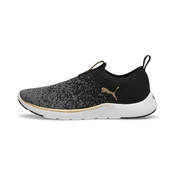 Womens Puma Softride Remi Slip-on Knits Running Shoe, Black, Size 35.5, Shoes