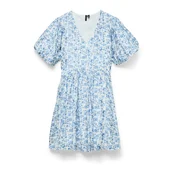 VERO MODA Obleka VMBLISS modra/svetlo modra/bela