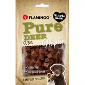 Hapki priboljški za pse kocke z jelenom 85g Flamingo - Divjačina - Mehki mesni priboljški - Flamingo - Brez glutena