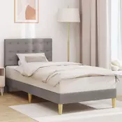 Krevetna konstrukcija Sivosmeda 80 x 200 cm Tkanina